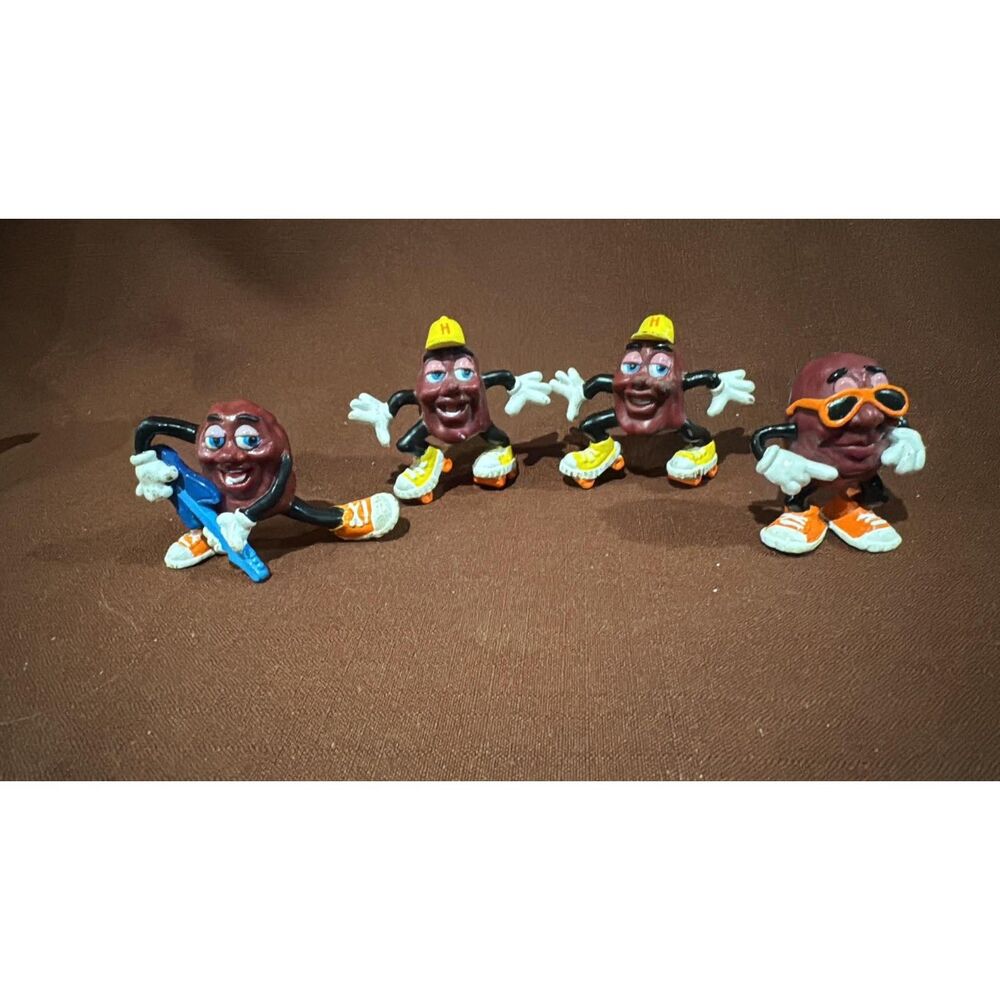 Lot of 5 Vintage California Raisin Toy Figurine 1980's